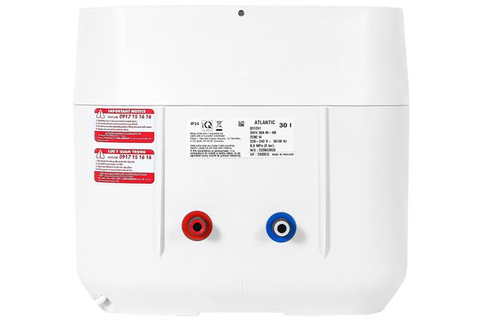Bình nóng lạnh Atlantic 30 lít SWH 30A M-N0 AMI SQUARE 831261